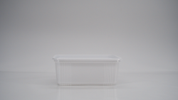 RAVIER RECTANGULAIRE EN PLASTIQUE BLANC - 500 ml