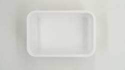 RAVIER RECTANGULAIRE EN PLASTIQUE BLANC - 500 ml