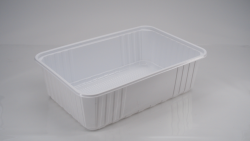 270 RAVIER RECT. EN PLAST. BLANC 2700ml - Photo 02