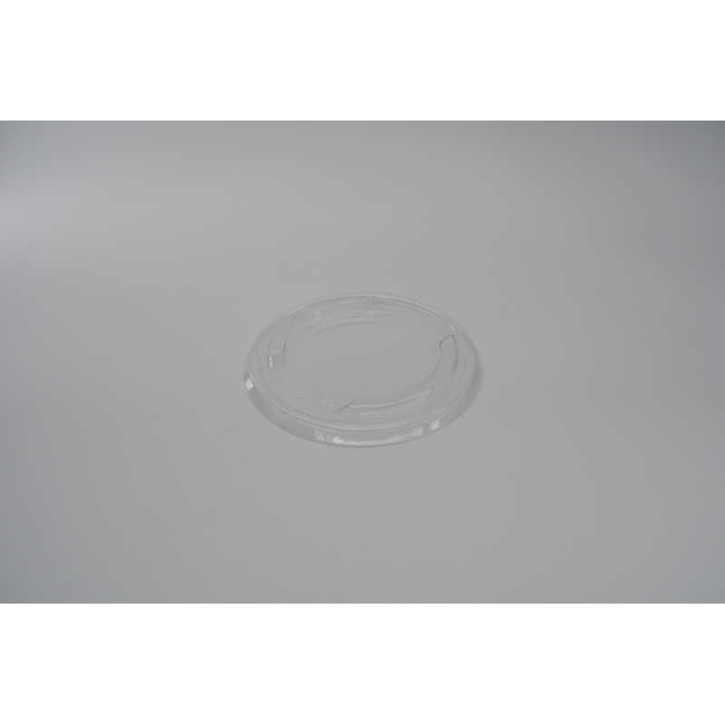 COUVERCLE ROND EN PLASTIQUE TRANSPARENT (Pour bol à salade en carton kraft brun)